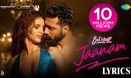 Jaanam Lyrics - Vishal Mishra - Bad Newz